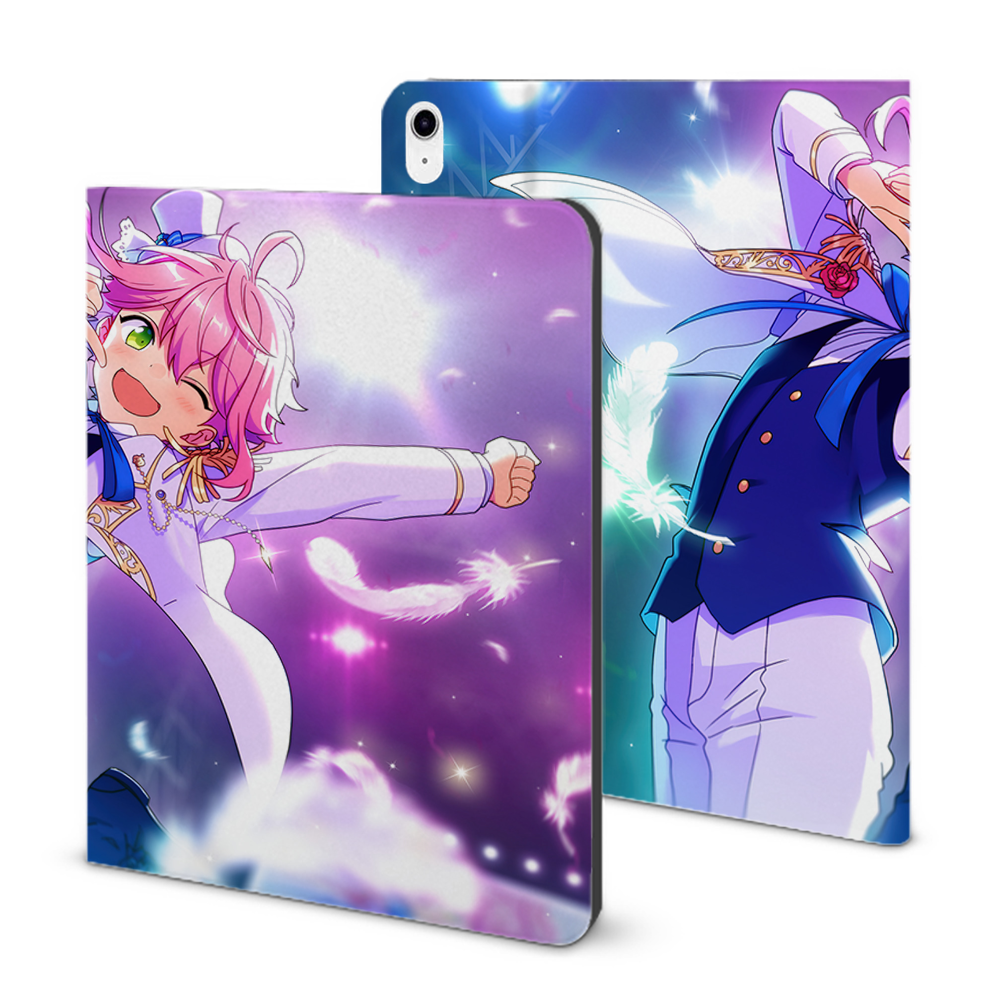 （画像用） あんさんぶるスターズ! Ensemble Stars IPad ケース ブック型 PUレザー TPU 耐衝撃 軽量 薄型 ペン収納なし 全面保護 IPad 各モデル対応
